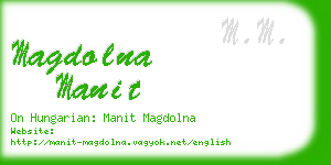 magdolna manit business card